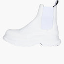 Alexander Mcqueen Tread Slick Chelsea Boot Leather Triple White