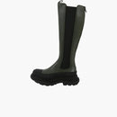 Alexander Mcqueen Tread Slick Knee High Boots Khaki Black (women's)