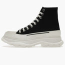Alexander Mcqueen Tread Slick Lace Up Boot Black White