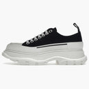 Alexander Mcqueen Tread Slick Low Lace Up Black White (women's)