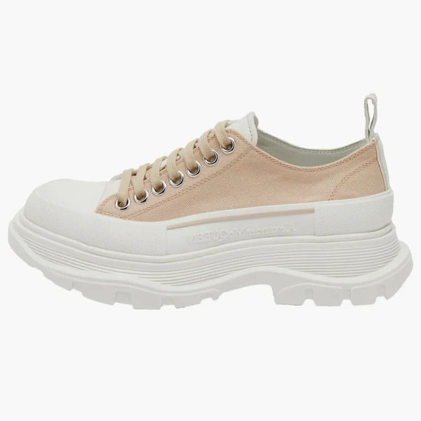 Alexander Mcqueen Tread Slick Low Lace Up Blush Bone (women's)