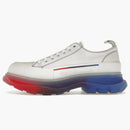 Alexander Mcqueen Tread Slick Low Lace Up Clear Sole White Off-white Bright Red