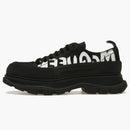 Alexander Mcqueen Tread Slick Low Lace Up Graffiti Black Black White