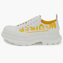 Alexander Mcqueen Tread Slick Low Lace Up Graffiti White Yellow Pop