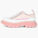 Alexander Mcqueen Tread Slick Low Lace Up Tea Rose White (women's)