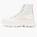 Alexander Mcqueen Tread Slick Low Lace Up White Pink (women's)