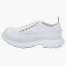 Alexander Mcqueen Tread Slick Low Lace Up White Transparent (women's)