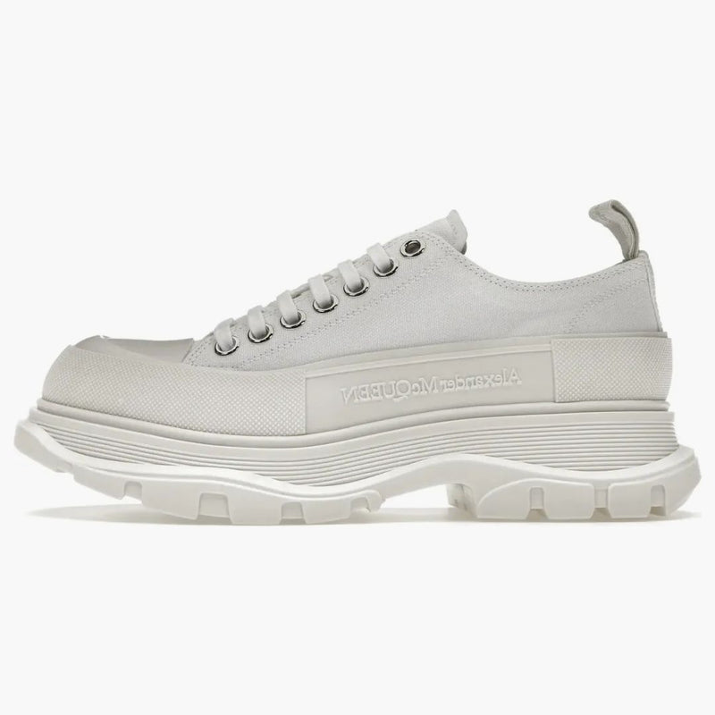 Alexander Mcqueen Tread Slick Low Lace Up White White