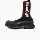 Alexander Mcqueen Tread Slick Sock Boot Black Red