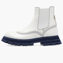 Alexander Mcqueen Wander Chelsea Boot White Navy (women's)