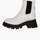 Alexander Mcqueen Wander Chelsea Boots White Black (women's)