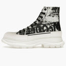 Alexander Mcqueen Graffiti Tread Slick Boot White Black