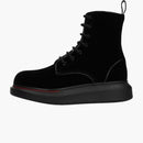 Alexander Mcqueen Hybrid Lace Up Boot Velvet Black (women's)