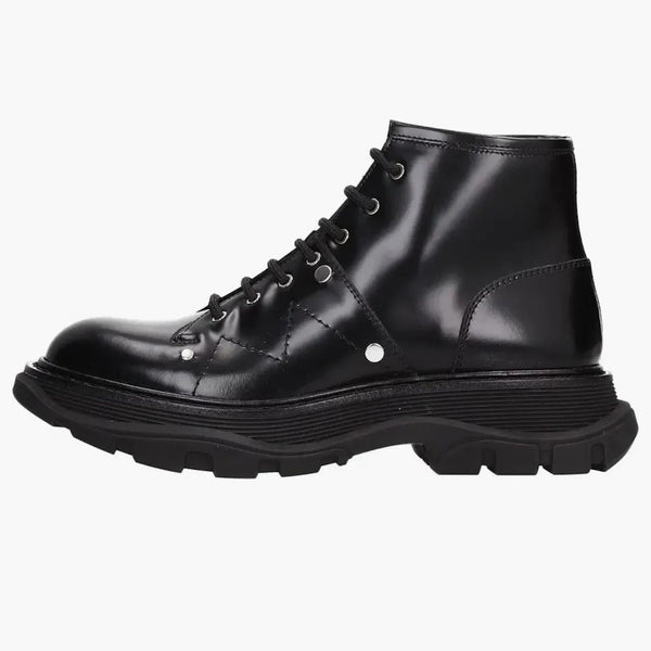 Alexander Mcqueen Leather Ankle Boot Black (women's)