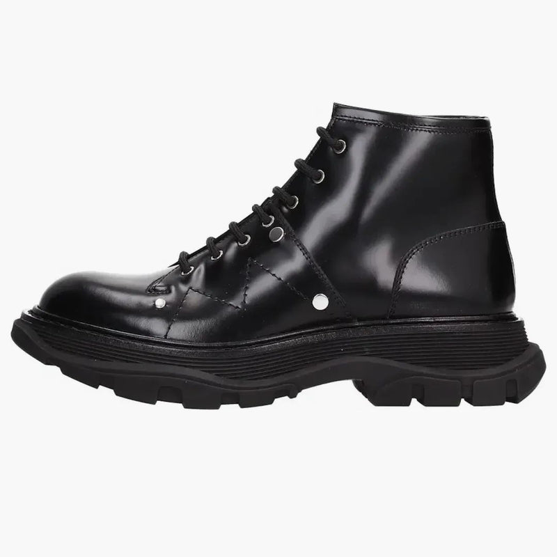 Alexander Mcqueen Leather Ankle Boot Black (women's)