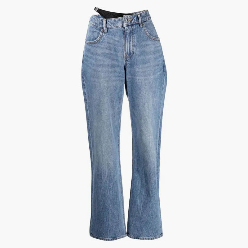 Alexander Wang Asymmetrical Waistband Bikini Jean Light Indigo