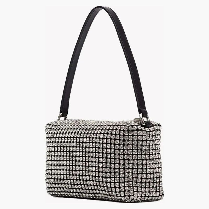 Alexander Wang Chain Mesh Rhinestone Pouch White
