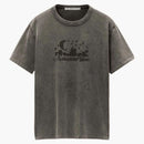 Alexander Wang Angline Logotipo Graphic Tee Washed Charcoal