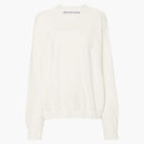 Alexander Wang Embossed Logo Ribbed Pullover Soft White