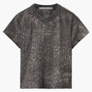 Alexander Wang Embossed Logo Short Sleeve Tea Steel Gray