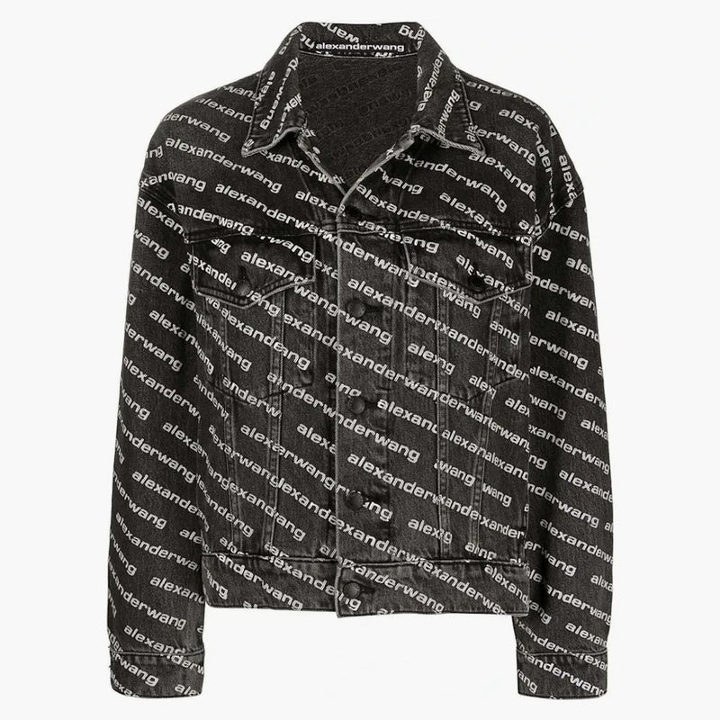 Alexander Wang Falling Back Jacket Gray Agged/White