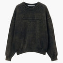 Alexander Wang Oversized Emboss Logo LS Pullover Storm Bleach Out