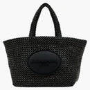 Alexander Wang Punch Small Raffia Dead Black