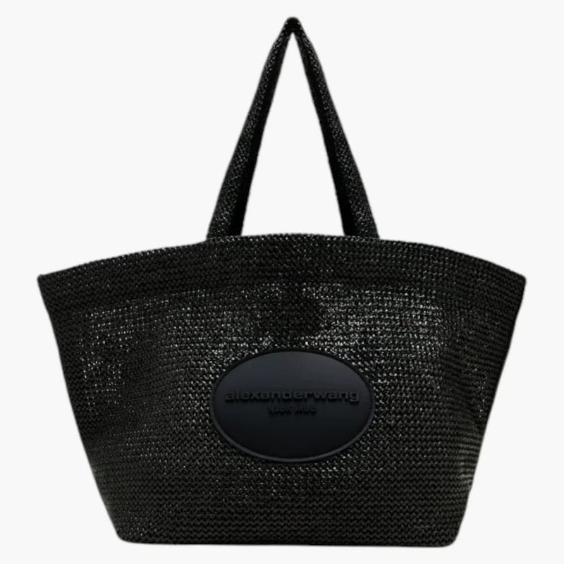 Alexander Wang Punch XL Raffia dead black