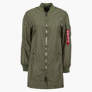 Alpha Industries Women's L2B Long Flight Jacket Green/Sage