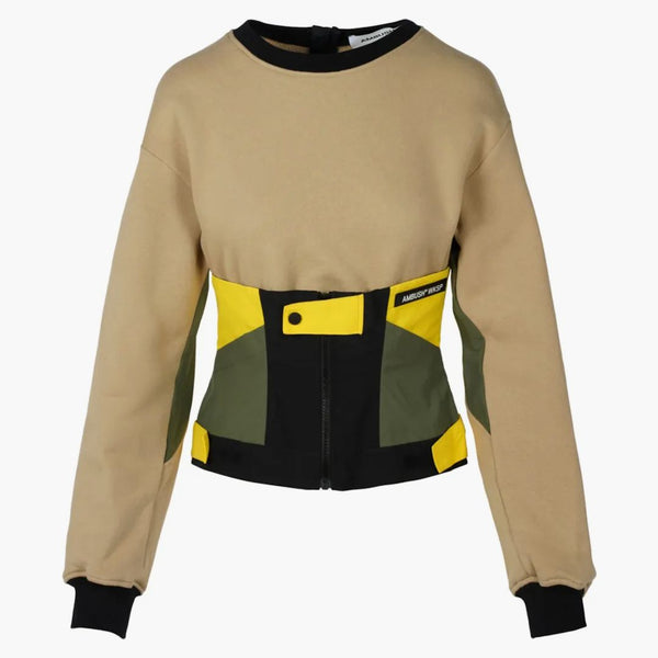 Bluza z zasadzką gorsetową czarną