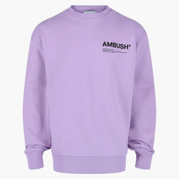 Ambus polarowy warsztat Crewneck Sweter fiolet