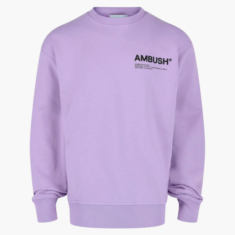 Ambus polarowy warsztat Crewneck Sweter fiolet
