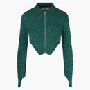 Emboscada Monograma con cremallera chaqueta cortada con cremallera verde