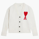 Ami Paris ADC Cardigan Off White/Red