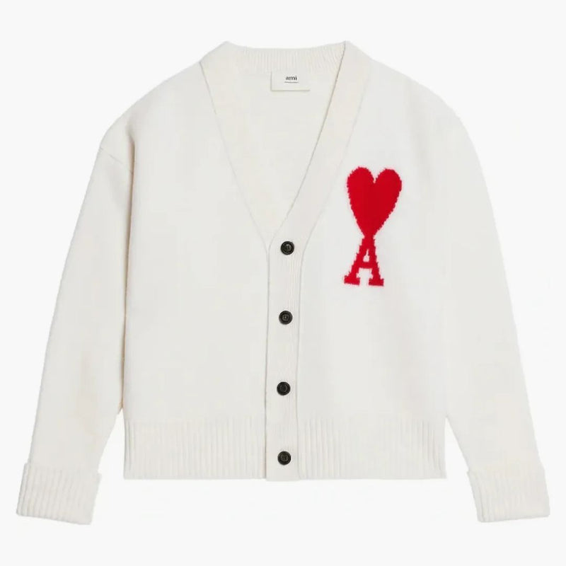 Ami Paris ADC Cardigan z bílé/červené