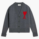 Ami Paris Ami de Coeur Cardigan Dark Gray