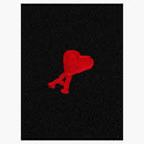 Ami Paris Ami de Coeur Extrafine Merino Wool Cardigan Black/Red