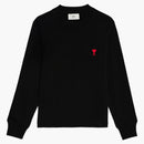 Ami Paris Ami De Coeur Long Sleeved T-shirt Black