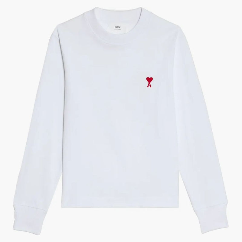 Ami Paris Ami de Coeur Long Sleeved T-Shirt White