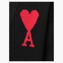 Ami Paris Ami De Coeur Merino Wool Oversize Cardigan Black/red