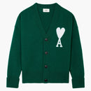 Ami Paris Ami de Coeur Merino Wool Oversize Cardigan Green/White