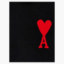 Ami Paris Ami de Coeur Oversize Funnel Neck Sweater Black/Red