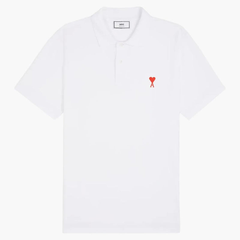 Ami paris ami de coeur polo camisa blanca/roja