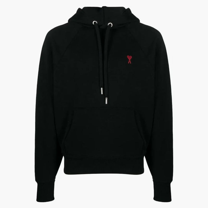 Ami Paris Ami de Coeur Small Logo Hoodie Black