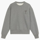 Ami Paris Ami de Coeur Tonal Boxy Fit Crewneck Heather Gray