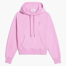 Ami Paris Ami de Coeur Tonal Popover Boxy Fit Hoodie Candy Pink