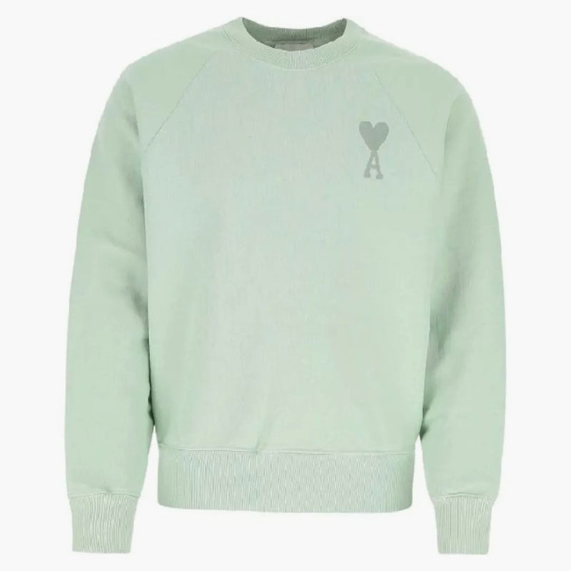 Ami Paris Ami de Coeur Tonal Sweatshirt Aqua Green