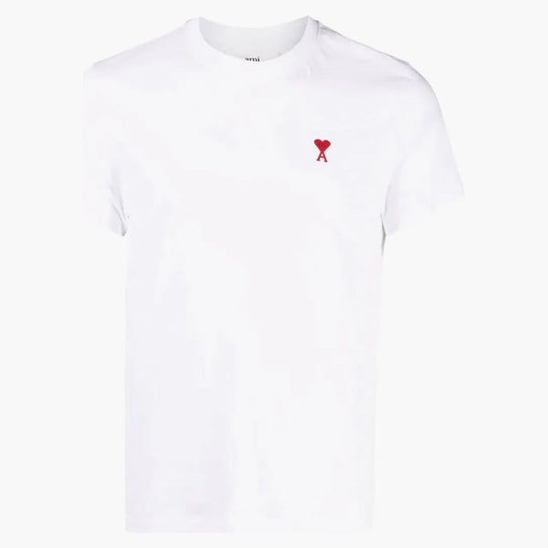 Ami Paris Ami de Coeur Classic Fit tričko bílé/červené
