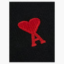 Ami Paris Ami de Coeur Embroidered Logo Hoodie Black/Red