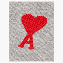 Ami Paris Ami de Coeur Hoodie Heather Gray/Red